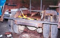 The damaged metal needed to be removed, the bent frame corrected.