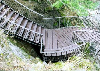 The StairCase landing provides a great view of the lake.